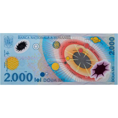 купить Румыния 2000 лей 1999 пластик Полное солнечное затмение