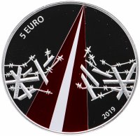 Купить Латвия 5 евро 2019 Proof "Сражения за свободу (1918-1920)"