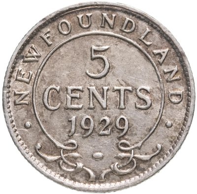 купить Ньюфаундленд 5 центов (cents) 1929