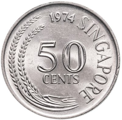 купить Сингапур 50 центов (cents) 1974