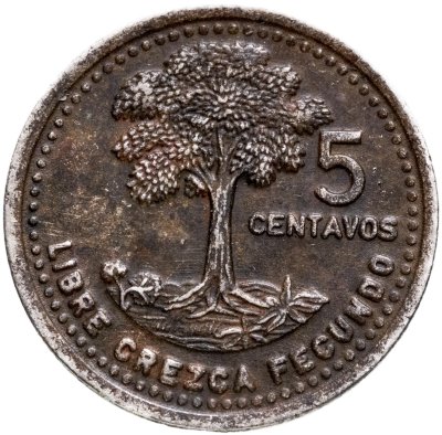 купить Гватемала 5 сентаво (centavos) 1992
