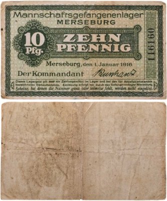 купить Германия 10 пфеннигов 1916 Лагерь военнопленных Мерсебург