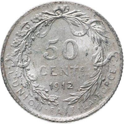 купить Бельгия 50 сантимов (centimes) 1912 Надпись на французском - 'ALBERT ROI DES BELGES'