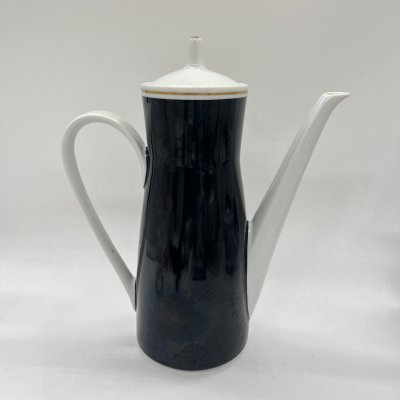 купить Кофейник с геометрическим декором (крышка в подборе), фарфор, деколь, золочение, Freiberger Porzellan, Германия, 1957-1972 гг.