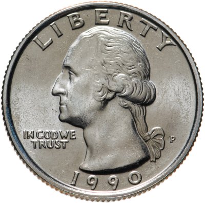 купить США 25 центов (квотер, 1/4 доллара, quarter dollar) 1990 P "Washington Quarter" (наборная)