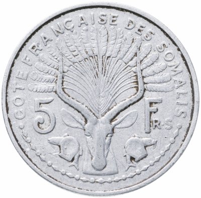купить Французское Сомали 5 франков (francs) 1948