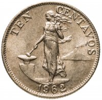 купить Филиппины 10 сентаво 1962