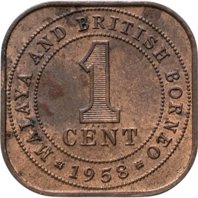 купить Малайя и Британское Борнео 1 цент (cent) 1958