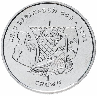 купить Остров Мэн 1 крона (crown) 1997 Лейф Эрикссон