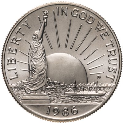 купить США 50 центов (1/2 доллара, half dollar) 1986 "Statue of Liberty (100 лет Статуе Свободы)", знак монетного двора: "D" - Денвер