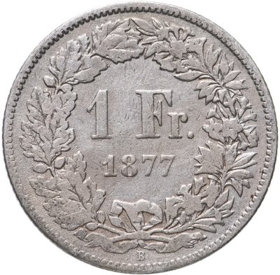 купить Швейцария 1 франк (franc) 1877