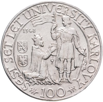 купить Чехословакия 100 крон (korun) 1948 "600 лет Карлову университету"