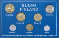 купить Финляндия набор монет 1979 (7 монет в планшете)