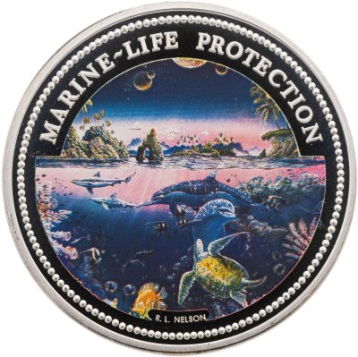 купить Палау 20 долларов 1994 "Морская жизнь", в рамке