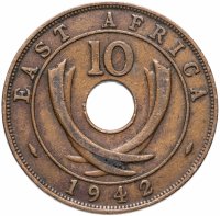 купить Британская Восточная Африка 10 центов (cents) 1937-1945, случайная дата