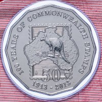 купить Австралия 50 центов 2013 "100 лет Содружеству" UNC в блистере