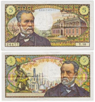 купить Франция 5 франков 1966 (Louis Pasteur, Луи Пастер) Pick 146