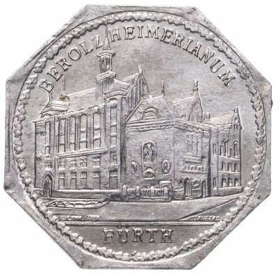 купить Германия (Нюрнберг) нотгельд 20 пфеннигов 1921 "Театр комедии" трамвайный жетон