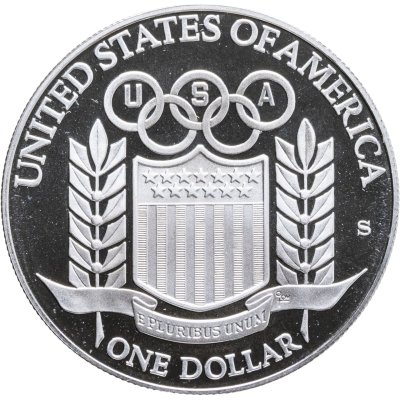 купить США 1 доллар 1992 "XXV летние Олимпийские Игры, Барселона 1992 "Бейсбол"" в капсуле