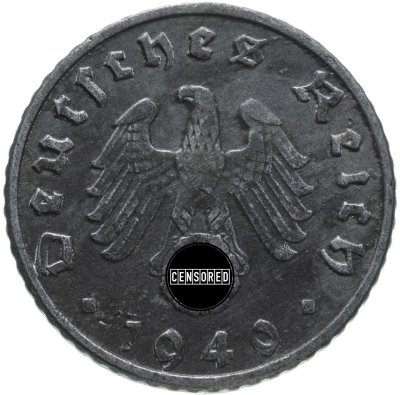 купить Германия, Третий рейх 5 рейхспфеннигов (reichspfennig) 1940, знак монетного двора: "G" - Карлсруэ