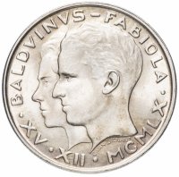 Купить Бельгия 50 франков 1960 "Свадьба короля Бодуэна и доны Фабиолы де Мора и Арагон"