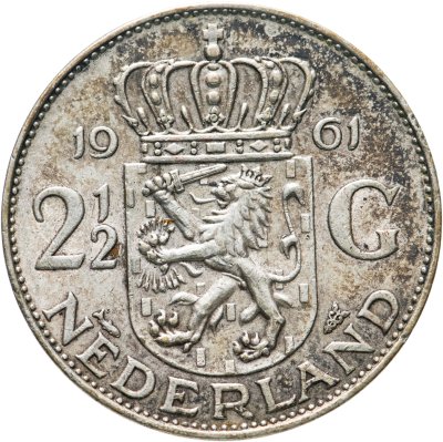 купить Нидерланды 2 1/2 гульдена (gulden) 1961