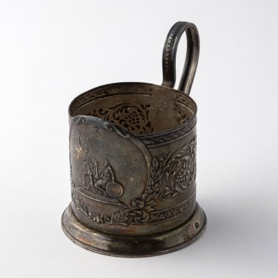 купить Подстаканник "Памятник Минину и Пожарскому", мельхиор, артель "Мстерский Ювелир", СССР, 1958 г.