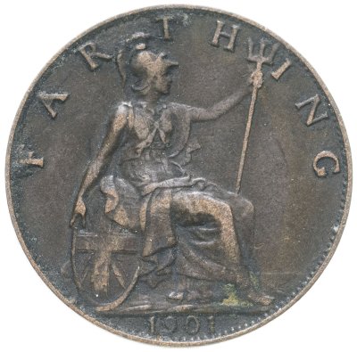 купить Великобритания 1 фартинг (farthing) 1901