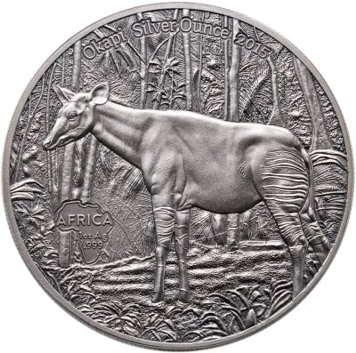 купить Республика Конго 1000 франков CFA 2015 "Антилопа Окапи" в футляре, с сертификатом