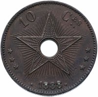 купить Свободное государство Конго 10 сантимов (centimes) 1888