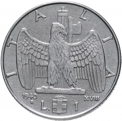 купить Италия 1 лира (lira) 1940 (Не магнетик)