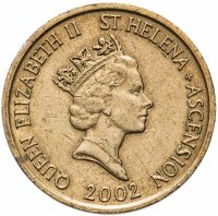 Купить Острова Святой Елены и Вознесения 2 фунта (pounds) 2002