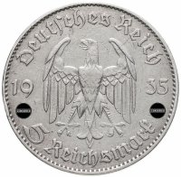 купить Германия 5 рейхсмарок (reichsmark) 1935 Гарнизонная церковь в Потсдаме Третий рейх