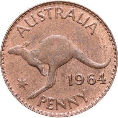 купить Австралия 1 пенни (penny) 1964 Точка после "PENNY." - Монетный двор Перта