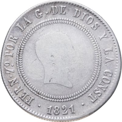 купить Испания 10 реалов (reales) 1821 MSR Фердинанд VII