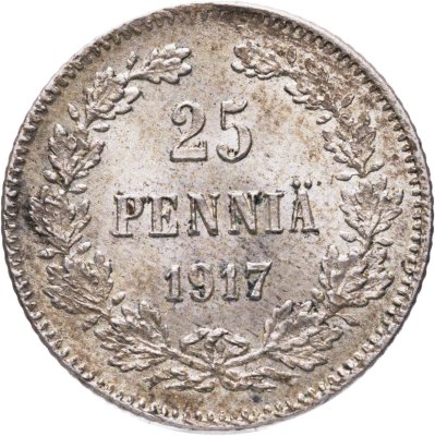 купить 25 пенни (pennia) 1917 S гербовый орел без короны