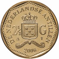 Купить Нидерландские Антильские острова 2 1/2 гульдена (gulden) 2006