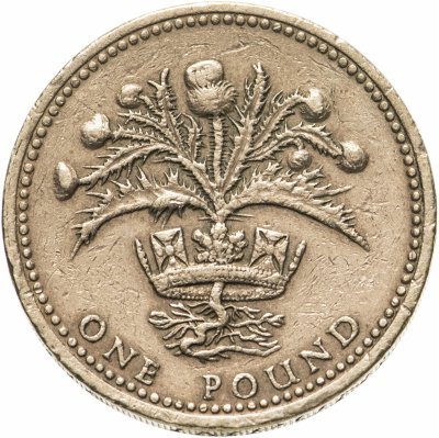 купить Великобритания 1 фунт (pound) 1984 Репейник в короне