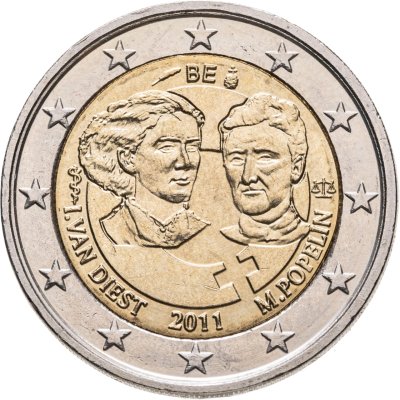 купить Бельгия 2 euro (евро) 2011 100 лет Международному женскому дню
