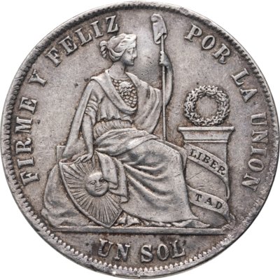 купить Перу 1 соль (sol) 1869