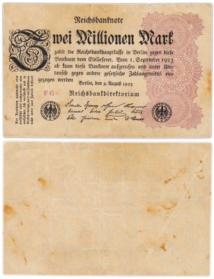 купить Германия 2000000 марок 1923 года (Pick 104a(2)