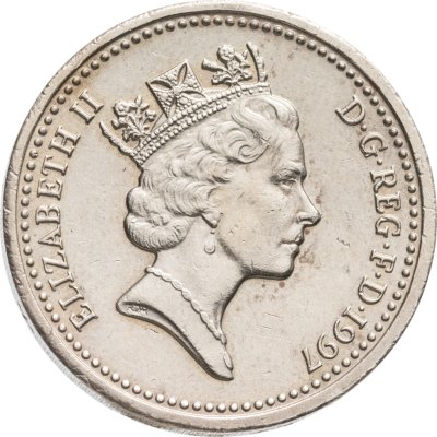 купить Великобритания 1 фунт (pound) 1997 "Три льва"