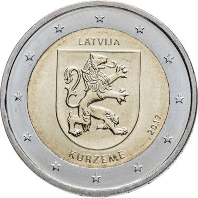 купить Латвия 2 евро 2017 "Исторические области Латвии - Курземе"