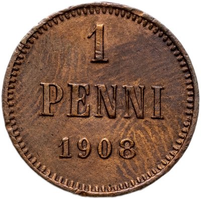 купить 1 пенни (penni) 1908 Российская Финляндия