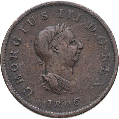 купить Великобритания 1/2 пенни (penny) 1806