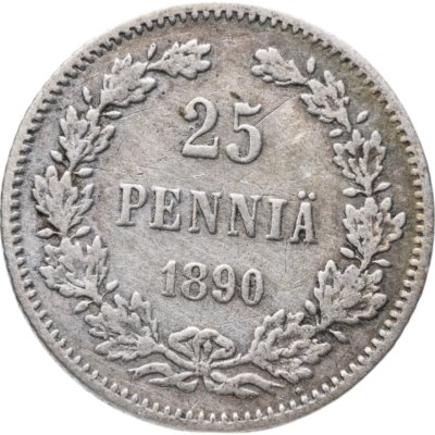 купить 25 пенни (pennia) 1890 L Российская Финляндия