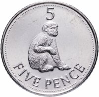Купить Гибралтар 5 пенсов (pence) 2010-2011