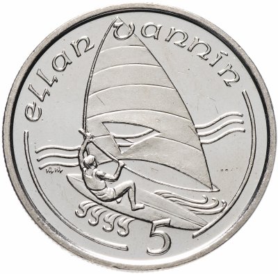 купить Остров Мэн 5 пенсов (pence) 1988
