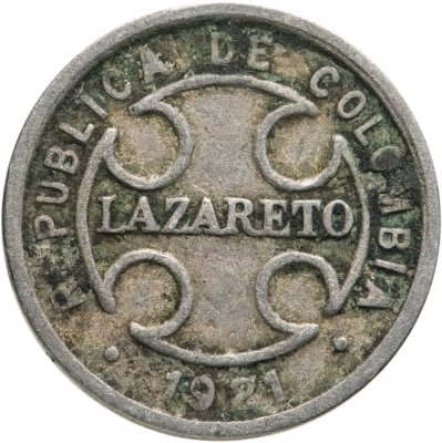 купить Колумбия (Leprosarium Coinage) 2 сентаво 1921 «Лепрозорий»