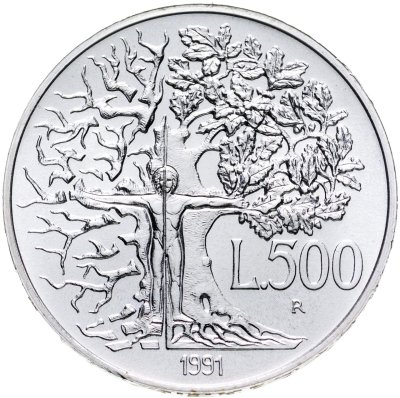 купить Италия 500 лир (lire) 1991 "Флора и фауна"